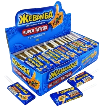 ЖК ЖЕВАМБА СУПЕР ТАТУ 10гр 12/50 тутти фрутти фото 1