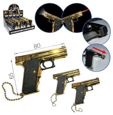 ЛЕТО брелок ЛАЗЕР ПИСТОЛЕТ 1/24 СО СВИСТКОМ фото 1