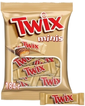 ШБ Минис ПАКЕТ Твикс 184гр 1/9 (примерно 180 штук) фото 1