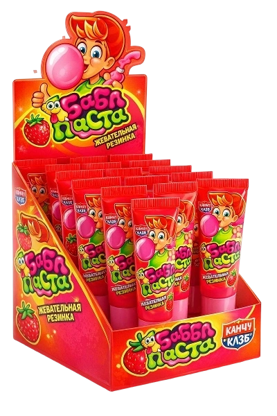 ЖР Бабл паста со вкусом клубники 20гр 12/24 фото 1