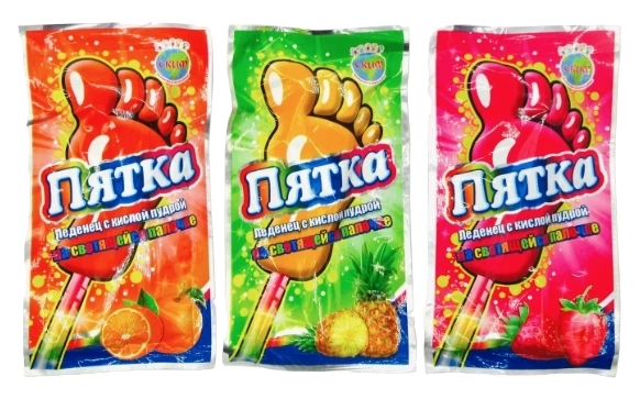 ЛЕД на палочке с кислой пудрой Пятка 10гр 12/48 фото 1