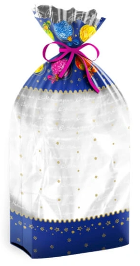 ПП 1338 Разноцветные шары 13,5х38 см подарочный ШОВ 10/50 состав: только пакет, без подарка и ленты фото 1