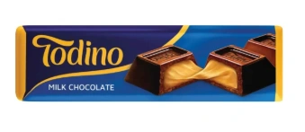 ПЛИТКА TODINO БАТОНЧИК с карамельной начинкой 40гр 6/24 молочный фото 1