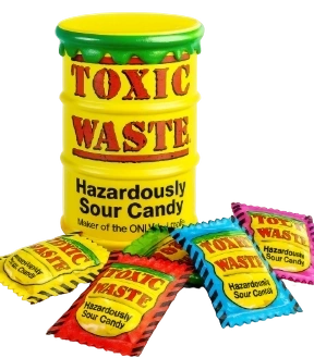 ЛЕДЕНЦЫ ТОКСИК желтая бочка 42гр 12/12 фото 1