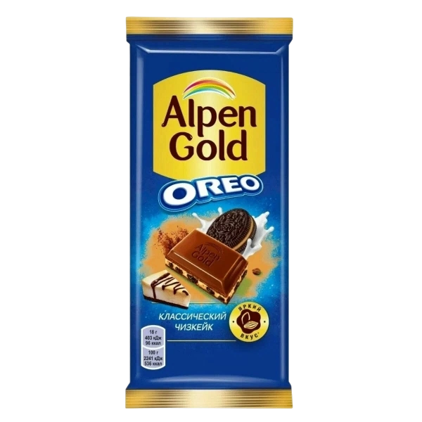 ПЛИТКА АльпГолд 85гр ОРЕО ЧИЗКЕЙК 1/19 фото 1