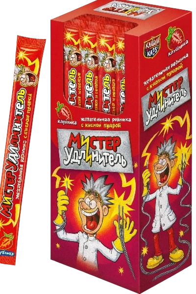 ЖР МИСТЕР УДЛИНИТЕЛЬ с кислой пудрой КЛУБНИКА 18г 12/30 фото 1