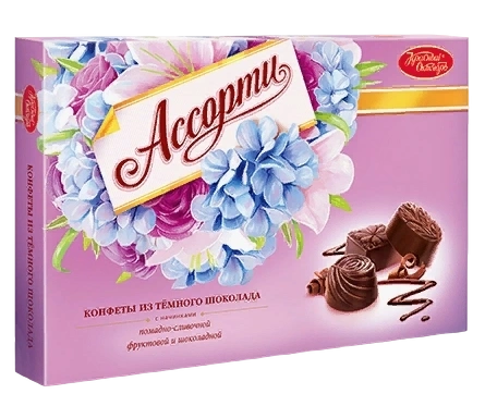 НШК Ассорти молочный шоколад, Красный Октябрь, 185 гр. 1/8 фото 1