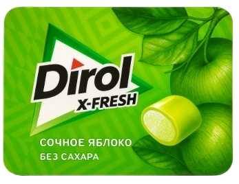 ЖР Дирол ИКСФРЕШ 16гр 12/12 яблоко фото 1