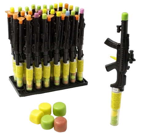 ДРЖ С ИГРУШКОЙ ПИСТОЛЕТ сахарное 2гр 12/30 фото 1