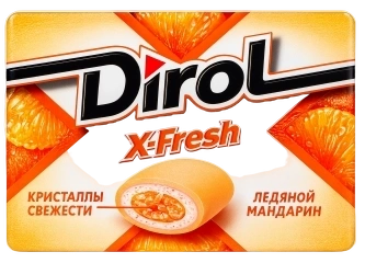 ЖР Дирол ИКСФРЕШ 16гр 8/12 мандарин фото 1
