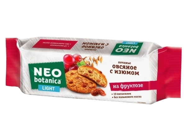 ПЧН Овсяное печенье Нео-Ботаника Лайт с изюмом, на фруктозе280гр 1/15 фото 1
