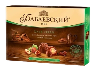 НШК БАБАЕВСКИЙ ДАРК КРЕМ цельный фундук и ореховый крем 200гр 1/10 зеленый фото 1