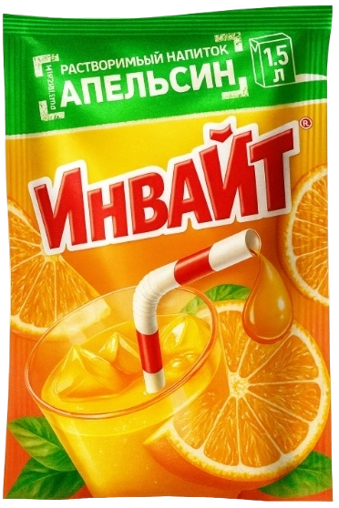 СОК Раств. нап. ИНВАЙТ Апельсин 12ГР 6/24 фото 1
