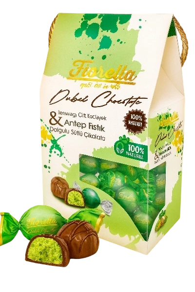 ШБ ФИОРЕЛЛА Дубайский шоколад 230гр 1/18 с фисташковой начинкой СУМОЧКА фото 1