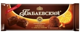 ПЛИТКА Бабаевский ТРЮФЕЛЬ с апельсином 170гр 1/9  фото 1