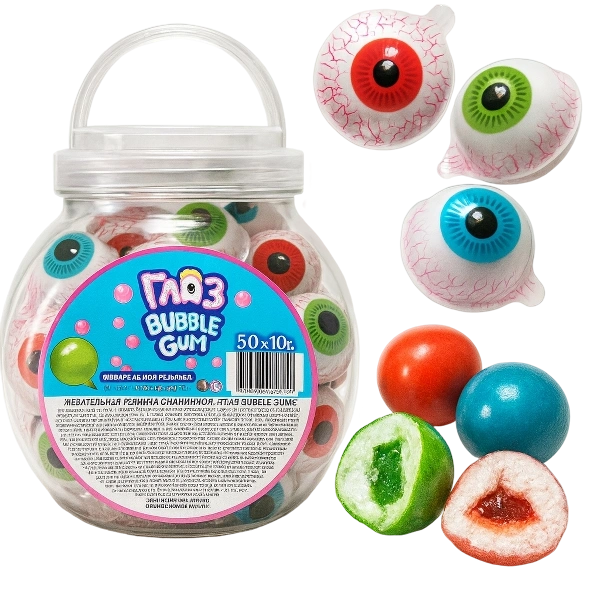 ЖР БАБЛ ГЛАЗ с начинкой БАНКА 12гр 12/50 фото 1