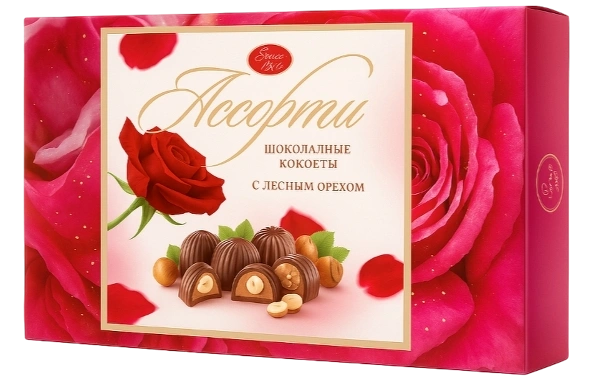 НШК АССОРТИ ЛЮСИ Розы с лес орехом 154гр 1/10 МКШ фото 1
