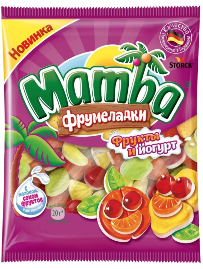 МРМ мамба ФРУКТЫ и ЙОГУРТ 72гр 1/24 фото 1