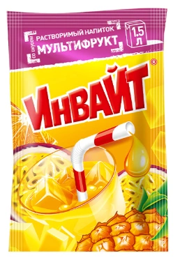 СОК Раств. нап. ИНВАЙТ Мультифрукт 12ГР 6/24 фото 1
