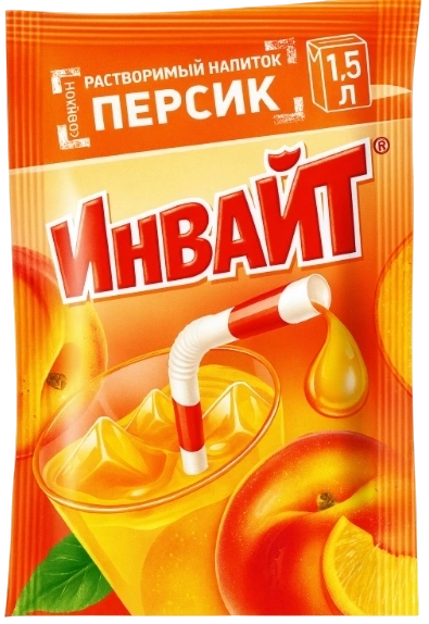 СОК Раств. нап. ИНВАЙТ ПЕРСИК 12ГР 6/24 фото 1