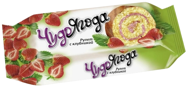 ПЧН РУЛЕТ ЧУДО ЯГОДА с клубникой 200гр 1/15 фото 1