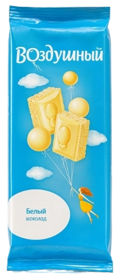 ПЛИТКА Воздушный шоколад 80гр 1/20 (Белый) фото 1