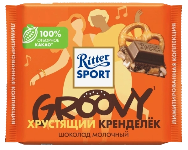 ПЛИТКА РИТТЕР СПОРТ хрустящий кренделек 100гр 1/11 фото 1