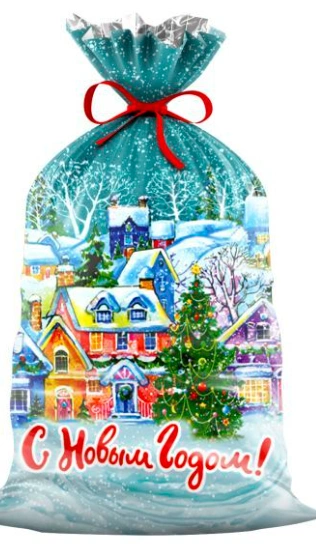 ПП 2540 Деревушка 25х40 см подарочный 20/100 состав: только пакет, без подарка и ленты фото 1