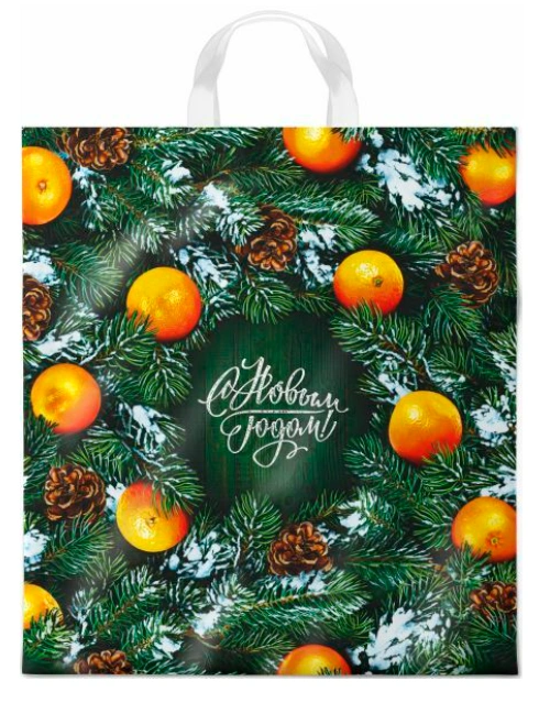 ПП ПЕТЛЕВОЙ РУЧКОЙ 3842 Новогодний базар 38*42 см 20/25  фото 1