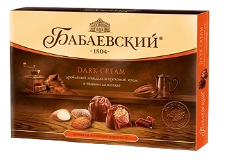 НШК БАБАЕВСКИЙ ДАРК КРЕМ миндаль и ореховый крем 200гр 1/10 оранжевый фото 1
