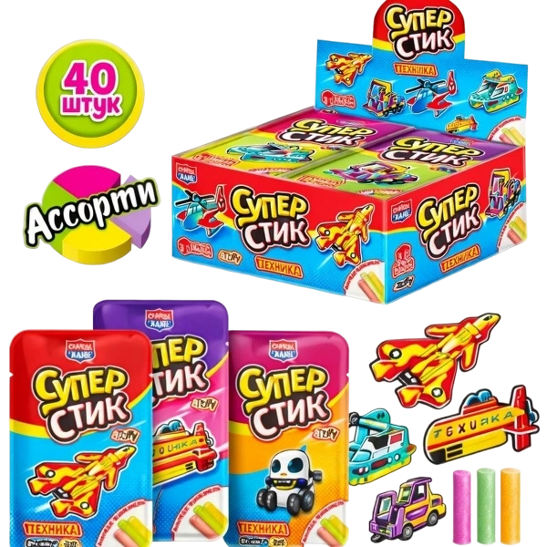 ЛЕД МЯГК КАРАМЕЛЬ СУПЕР СТИК 3Д 5гр 12/40 ТЕХНИКА фото 1