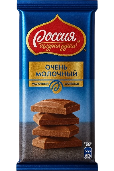 ПЛИТКА РОССИЯ молочный 75гр 1/22  фото 1