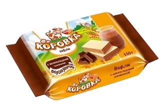 ПЧН КОРОВКА ВАФЛИ ШОКОЛАД 150гр 1/12 фото 1