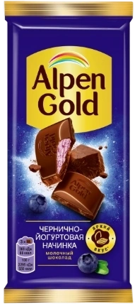 ПЛИТКА АльпГолд 80гр ЧЕРНИКА ЙОГУРТ 1/21 фото 1