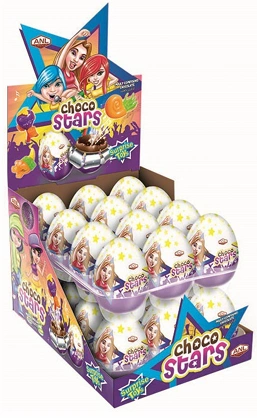 ШКФ ЯЙЦО шок с сюрпризом ЧОКО СТАРС 25гр 6/24  фото 1