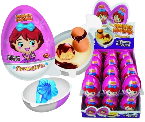 ШКФ ЯЙЦО Чилдрен Сюрприз ПРИНЦЕССА ДЕВОЧКИ 15гр 12/24 фото 1